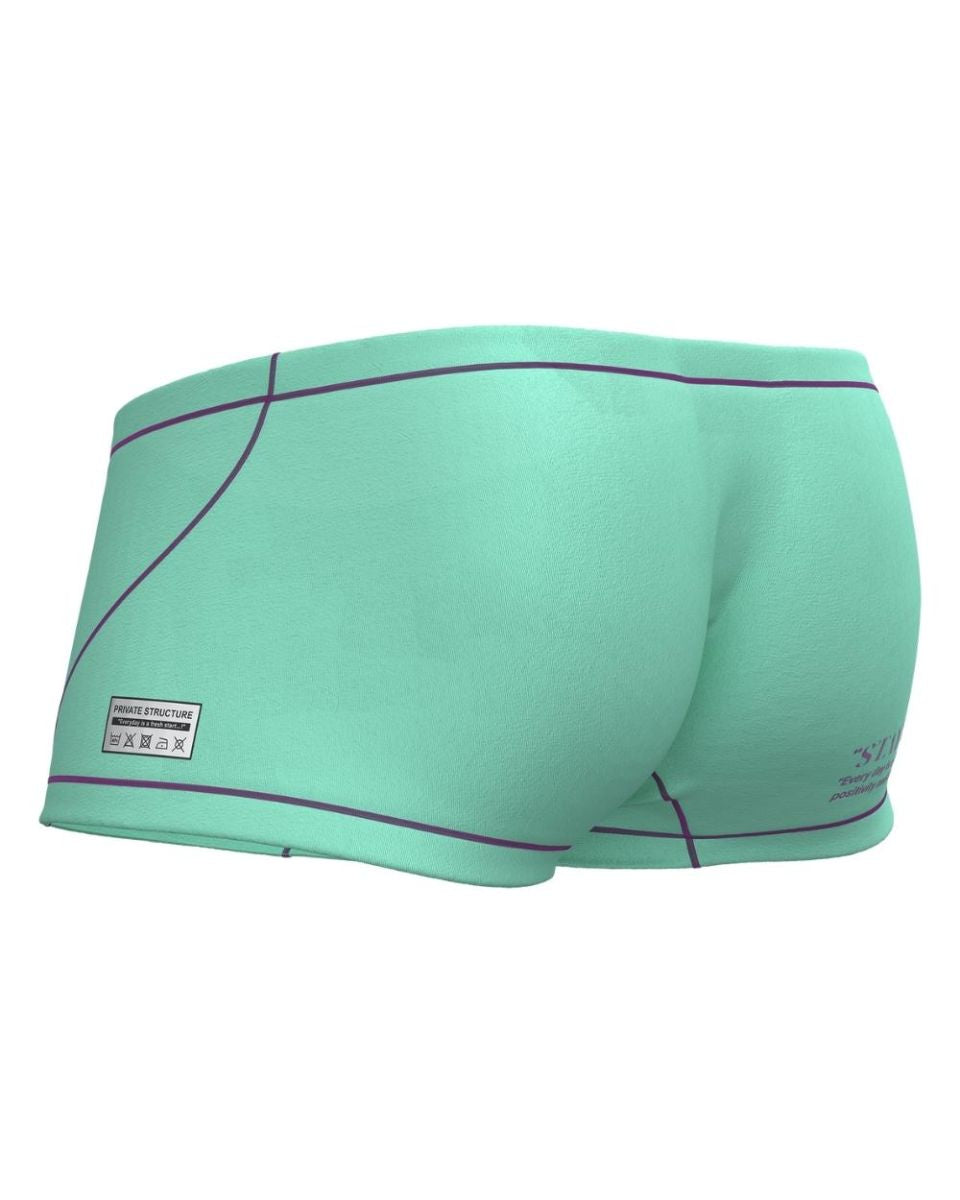 Private Structure Prime Elysian Hipster Men's Trunk Underwear in Cyan – men's trunks