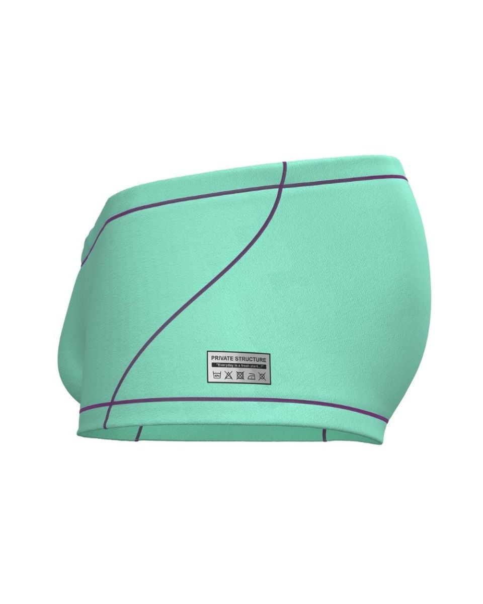 Private Structure Prime Elysian Hipster Men's Trunk Underwear in Cyan – men's trunks
