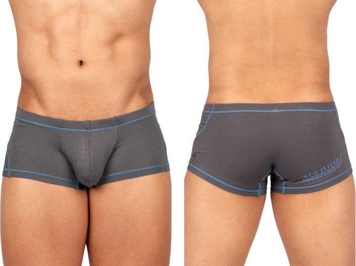 Private Structure Prime Elysian Hipster Men's Trunk Underwear in Gray – men's trunks