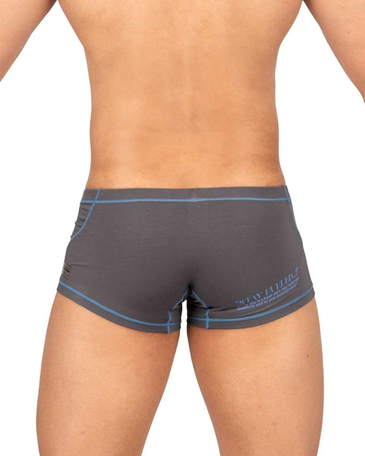 Private Structure Prime Elysian Hipster Men's Trunk Underwear in Gray – men's trunks