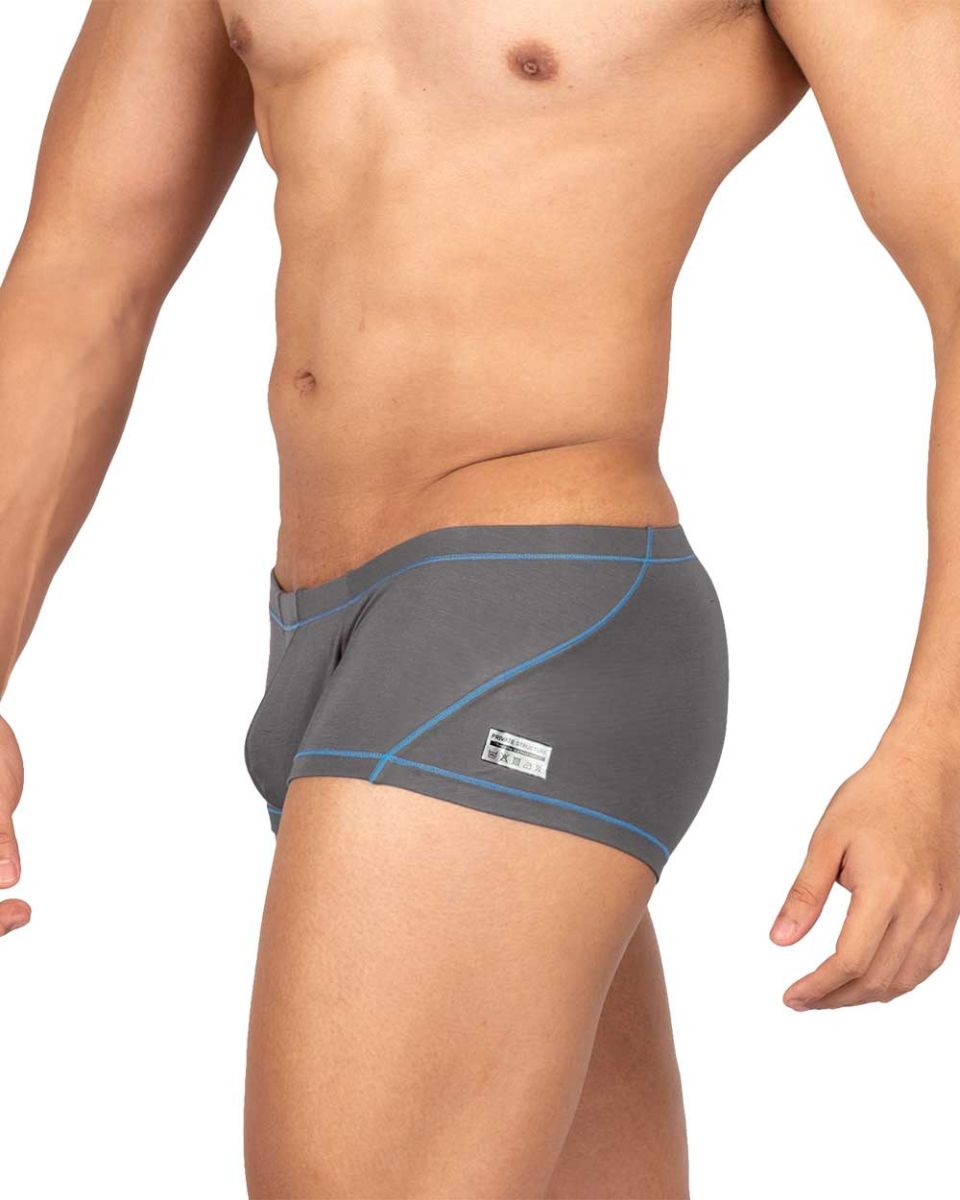 Private Structure Prime Elysian Hipster Men's Trunk Underwear in Gray – men's trunks