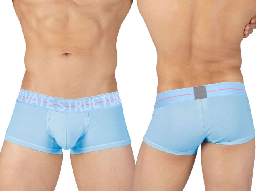 Private Structure Mo Lite Mid Waist Men's Trunk Underwear in Blue – men's trunks