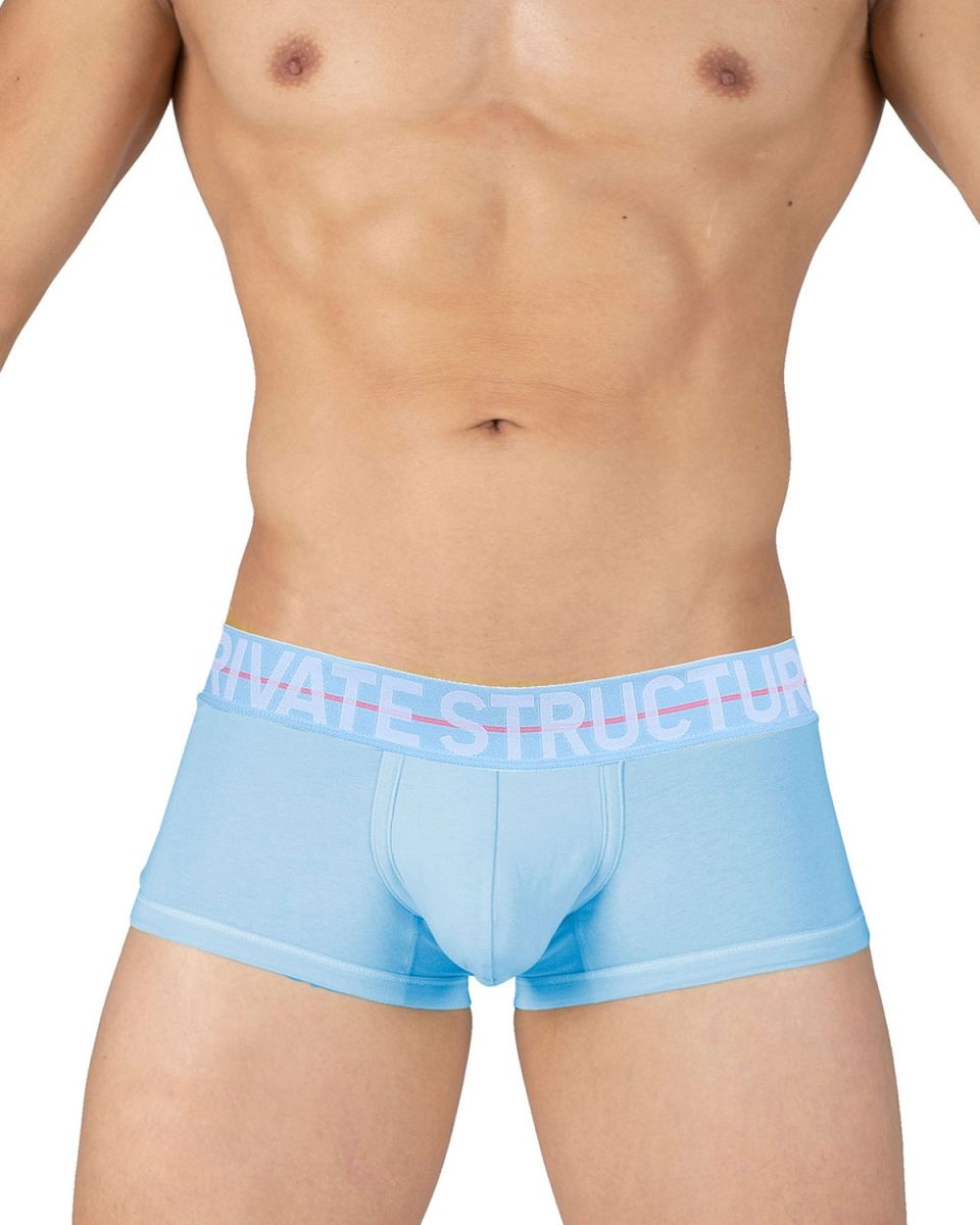 Private Structure Mo Lite Mid Waist Men's Trunk Underwear in Blue – men's trunks