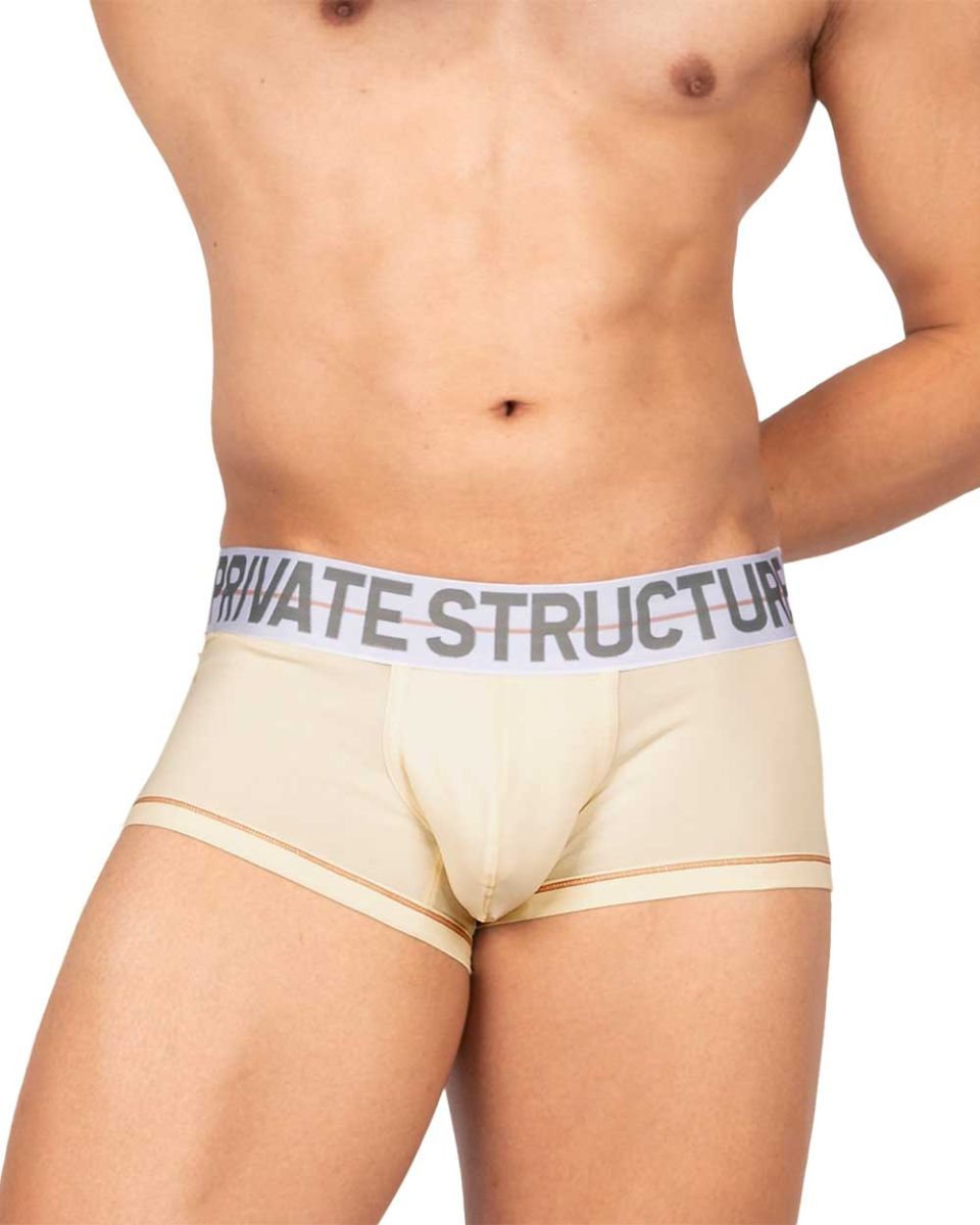 Private Structure Mo Lite Mid Waist Men's Trunk Underwear in Cream – men's trunks