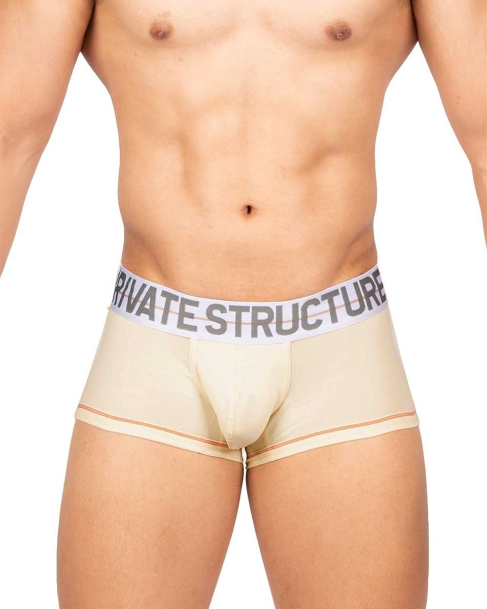 Private Structure Mo Lite Mid Waist Men's Trunk Underwear in Cream – men's trunks