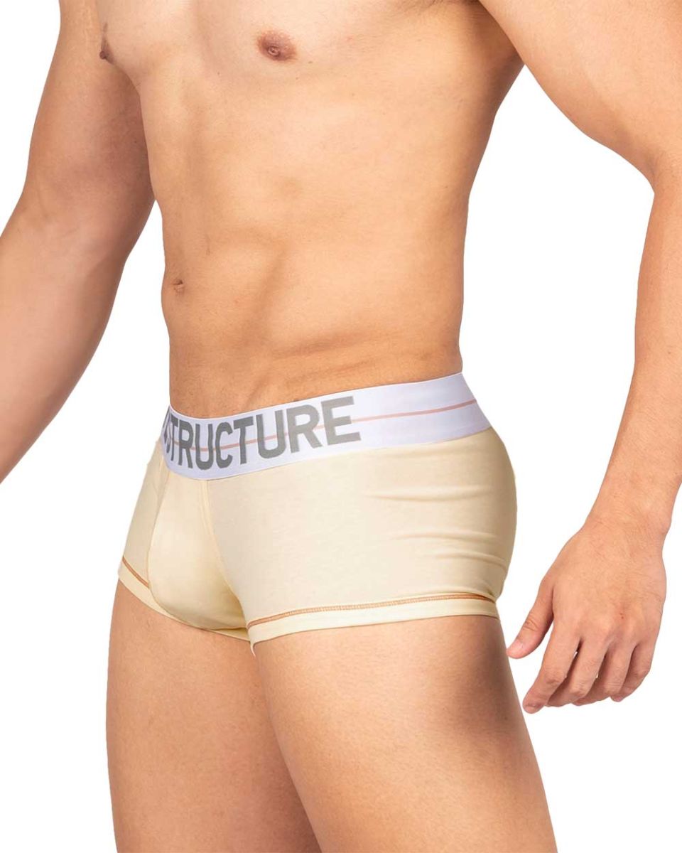 Private Structure Mo Lite Mid Waist Men's Trunk Underwear in Cream – men's trunks