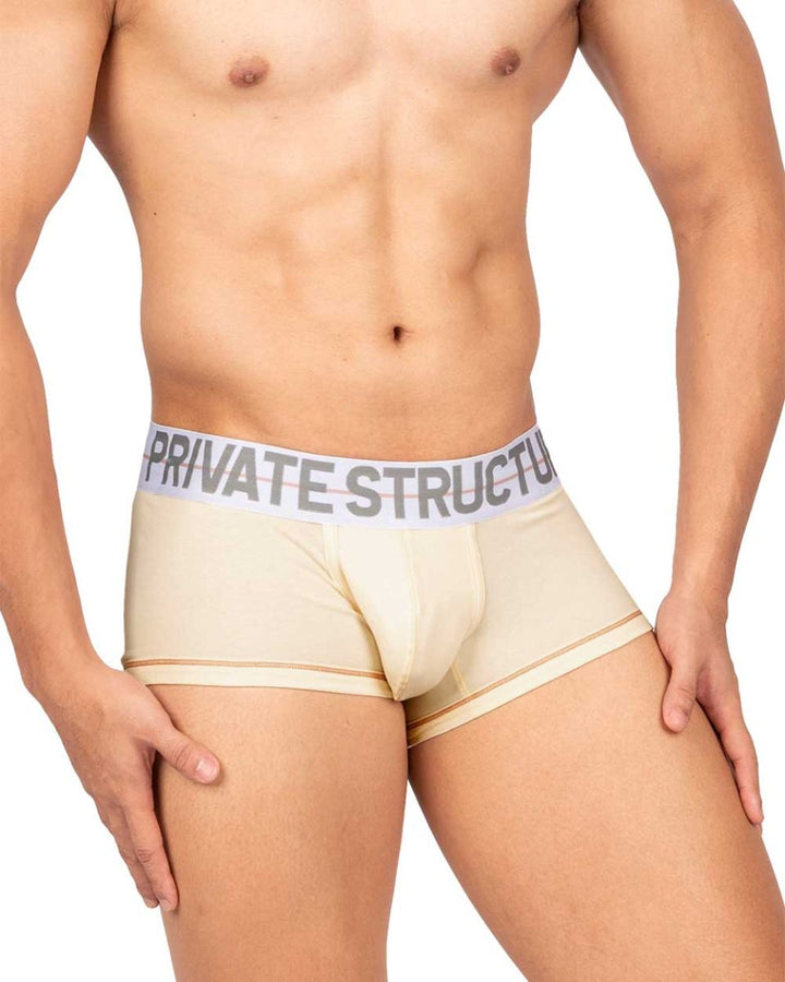 Private Structure Mo Lite Mid Waist Men's Trunk Underwear in Cream – men's trunks