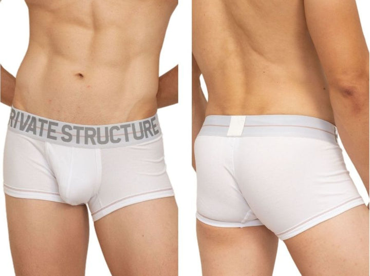 Private Structure Mo Lite Contour Brief Men's Trunk Underwear in White – men's trunks