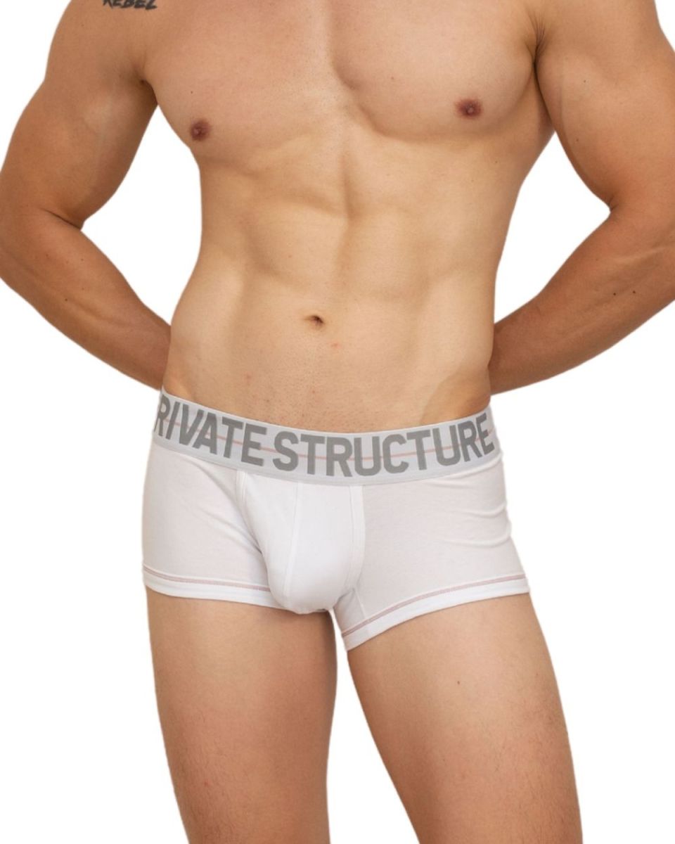 Private Structure Mo Lite Contour Brief Men's Trunk Underwear in White – men's trunks