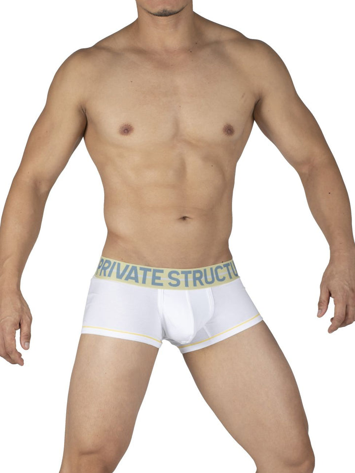 Private Structure Mo Lite Contour Brief Men's Trunk Underwear in White – men's trunks