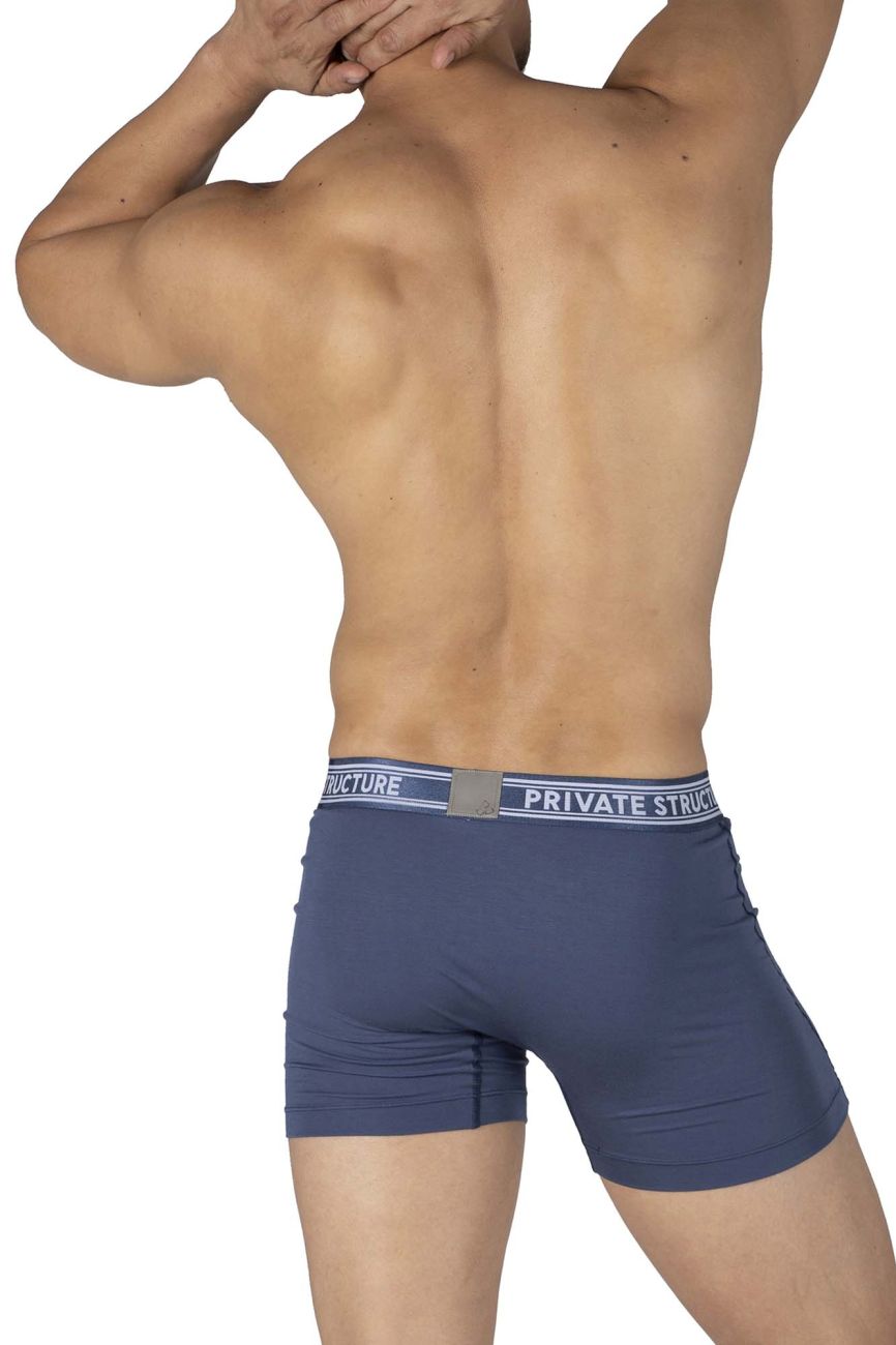 Private Structure Bamboo Mid Waist Men's Boxer Brief in Citadel Blue – men's boxer briefs