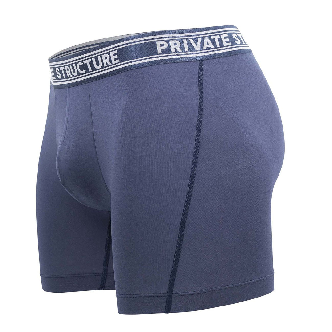 Private Structure Bamboo Mid Waist Men's Boxer Brief in Citadel Blue – men's boxer briefs