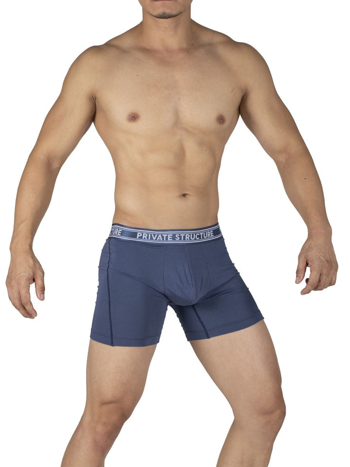 Private Structure Bamboo Mid Waist Men's Boxer Brief in Citadel Blue – men's boxer briefs