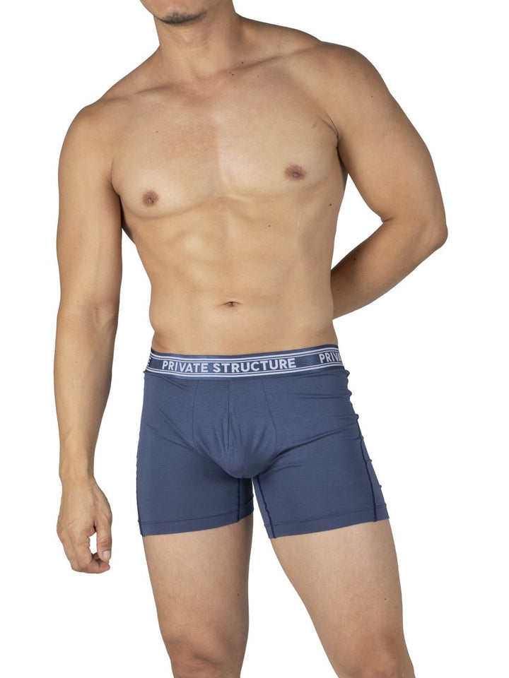 Private Structure Bamboo Mid Waist Men's Boxer Brief in Citadel Blue – men's boxer briefs