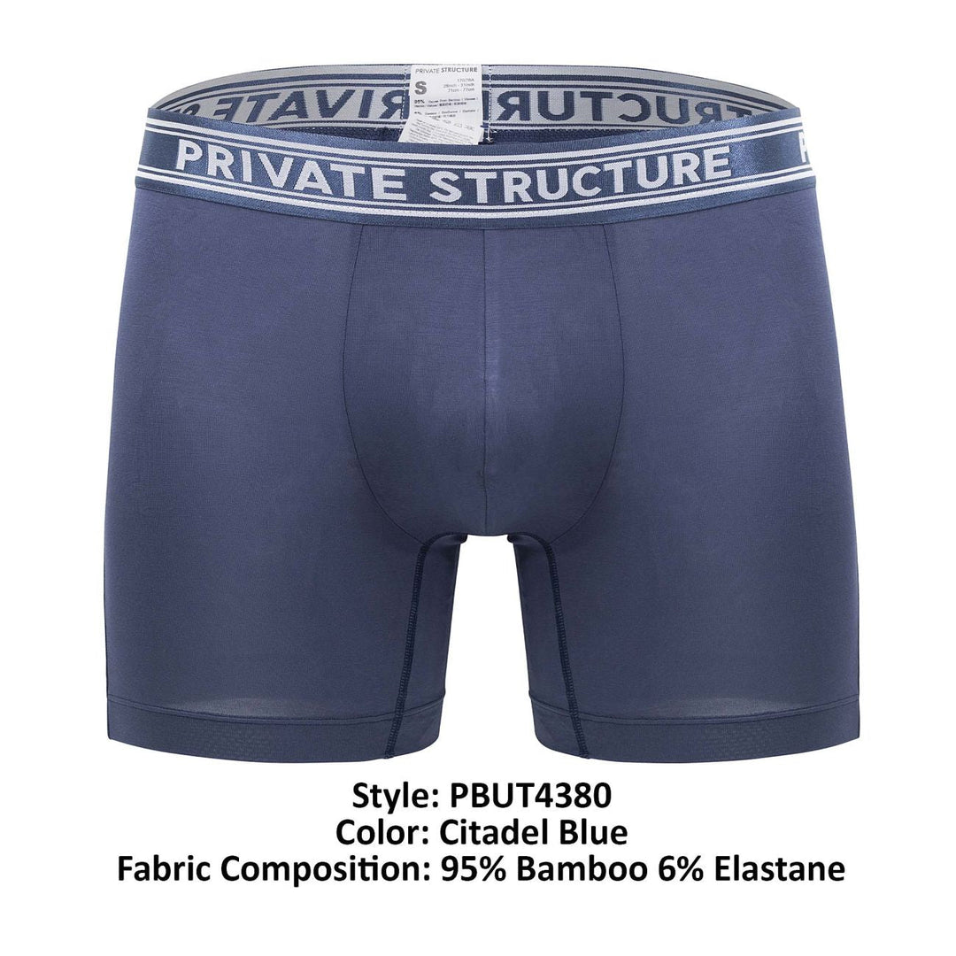 Private Structure Bamboo Mid Waist Men's Boxer Brief in Citadel Blue – men's boxer briefs