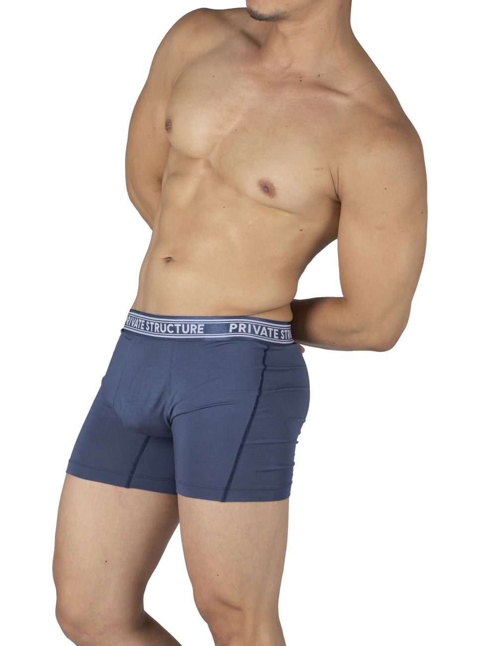 Private Structure Bamboo Mid Waist Men's Boxer Brief in Citadel Blue – men's boxer briefs