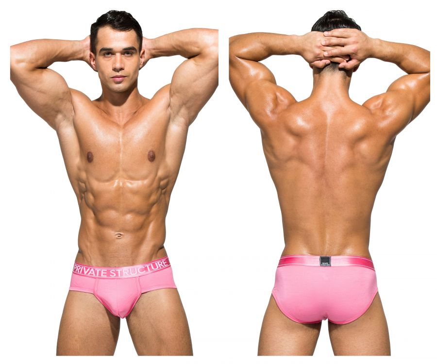 Private Structure Platinum Bamboo Contour Men's Bikini Brief in Blush – men's briefs