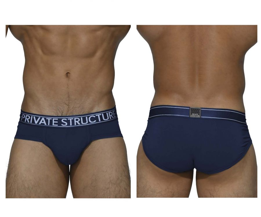 Private Structure Platinum Bamboo Men's Bikini Brief in Midnight Navy – men's briefs