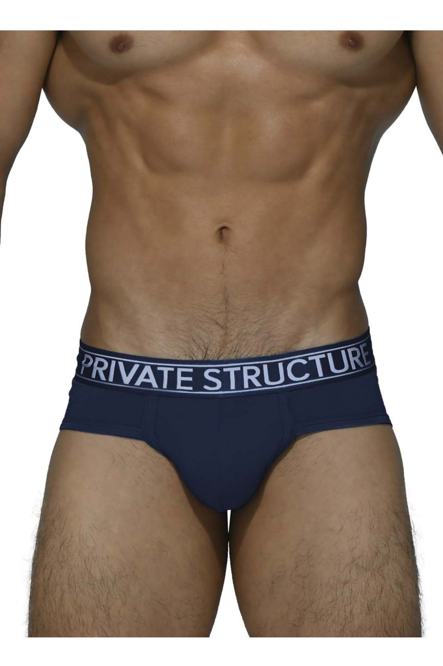 Private Structure Platinum Bamboo Men's Bikini Brief in Midnight Navy – men's briefs