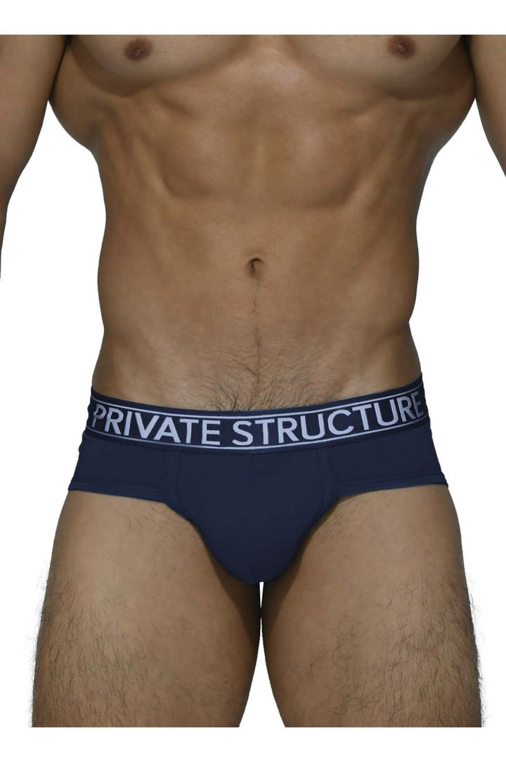 Private Structure Platinum Bamboo Men's Bikini Brief in Midnight Navy – men's briefs