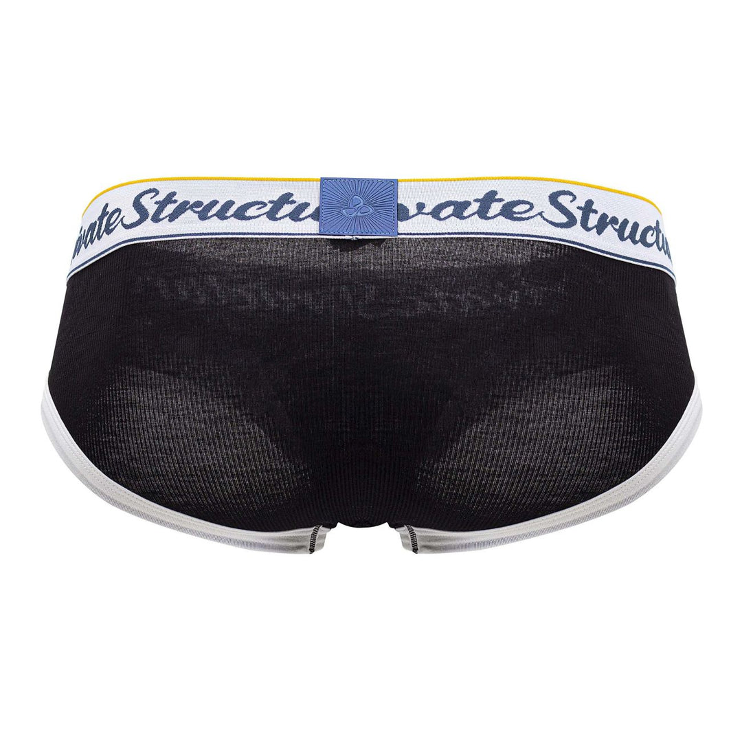Private Structure Classic Mid Waist Mini Briefs in Black – men's briefs