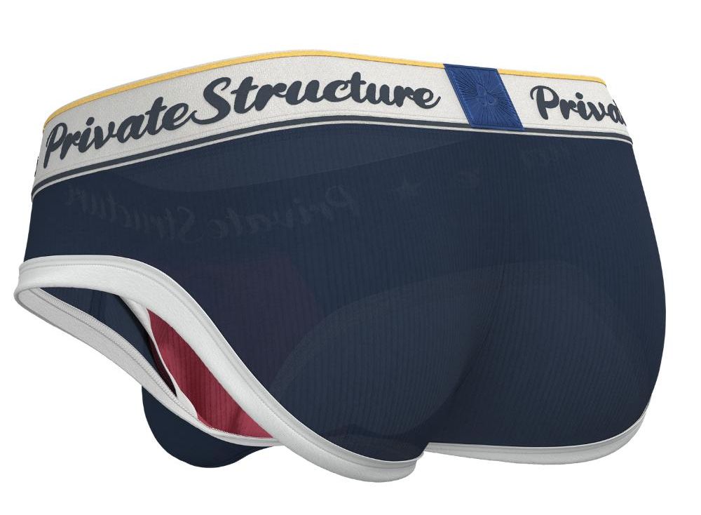 Private Structure Classic Mid Waist Mini Brief in Navy – men's briefs