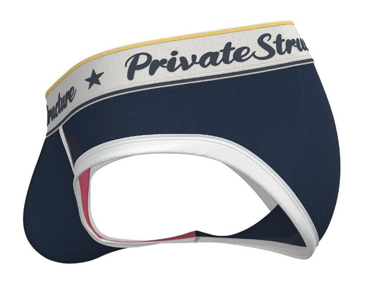 Private Structure Classic Mid Waist Mini Brief in Navy – men's briefs