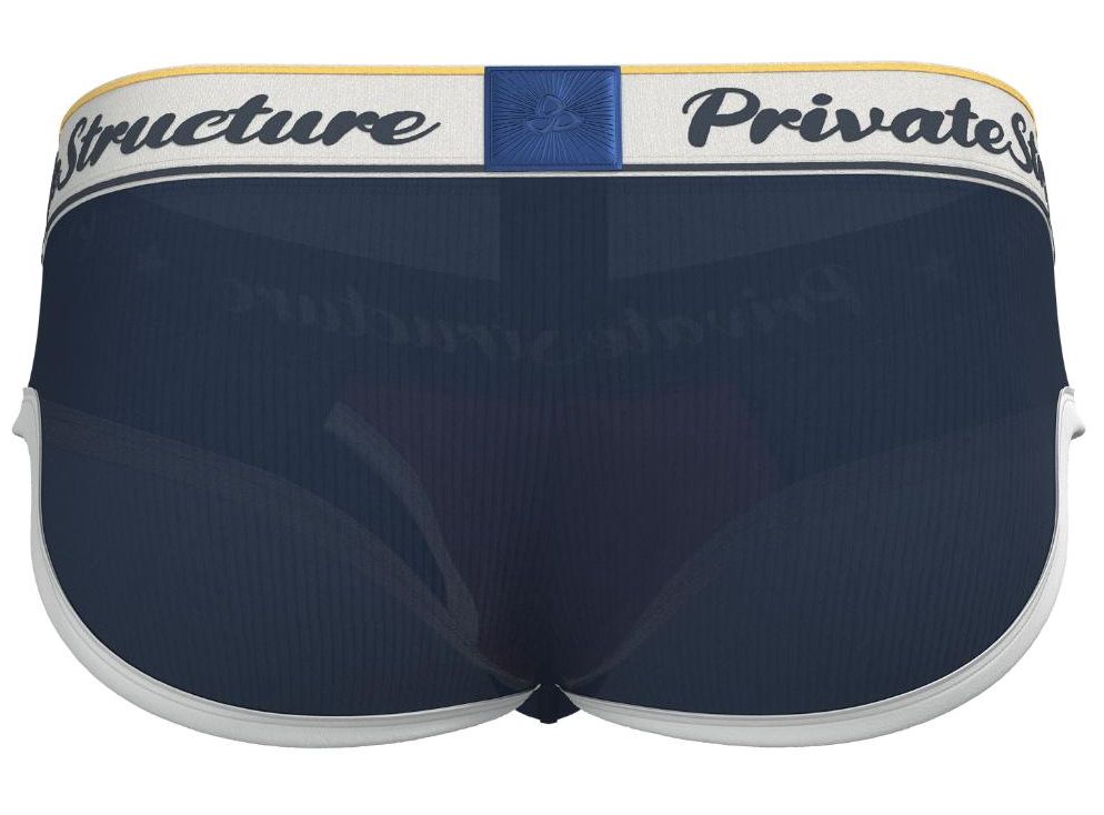 Private Structure Classic Mid Waist Mini Brief in Navy – men's briefs