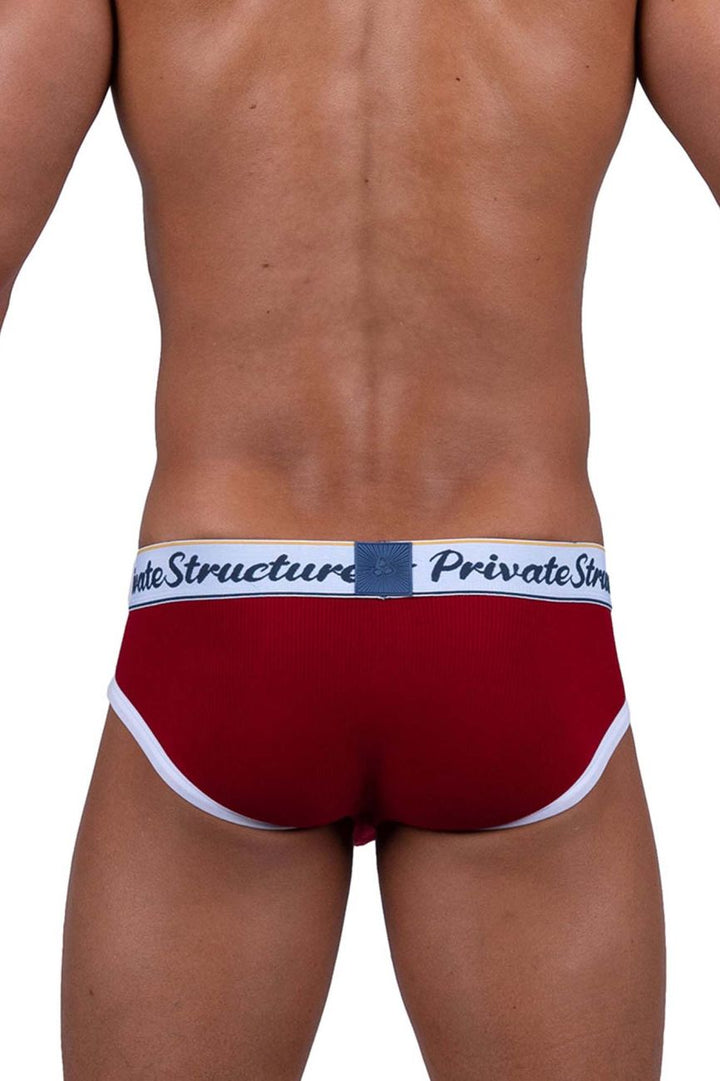 Private Structure Classic Mid Waist Mini Men's Bikini Brief in Red – men's briefs
