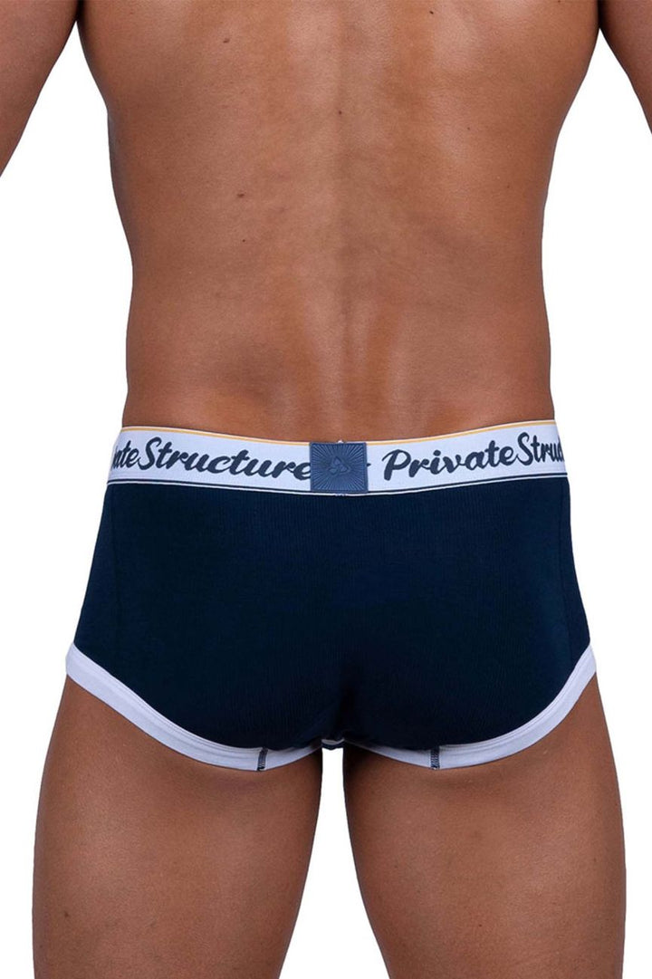 Private Structure Classic Mid Waist Men's Trunk Underwear in Navy – men's trunks