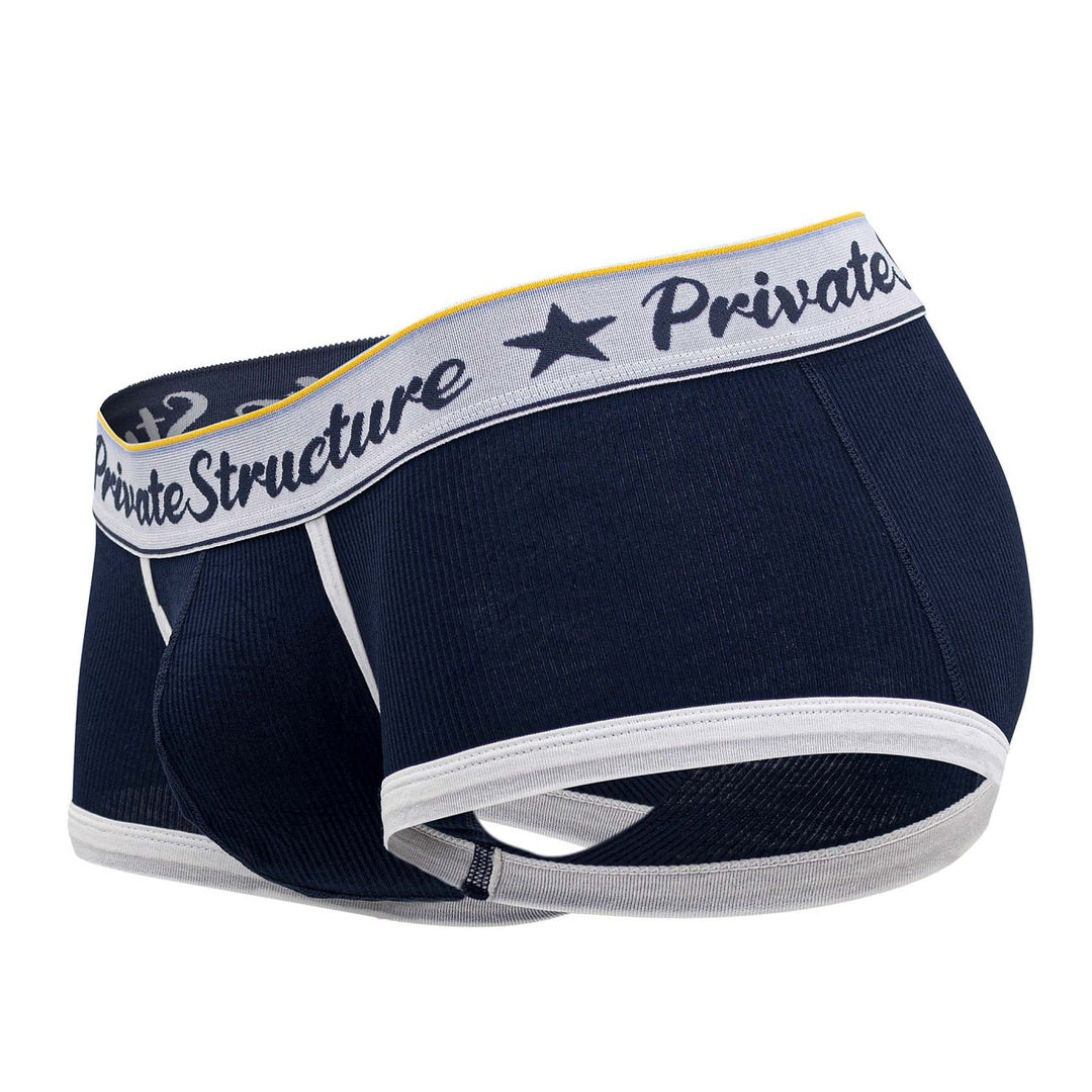 Private Structure Classic Mid Waist Men's Trunk Underwear in Navy – men's trunks