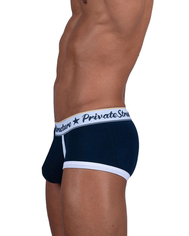 Private Structure Classic Mid Waist Men's Trunk Underwear in Navy – men's trunks