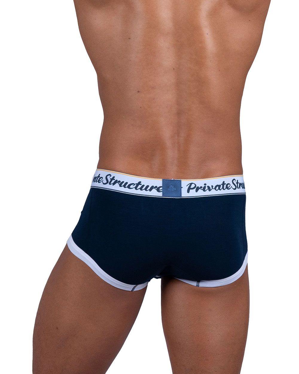 Private Structure Classic Mid Waist Men's Trunk Underwear in Navy – men's trunks
