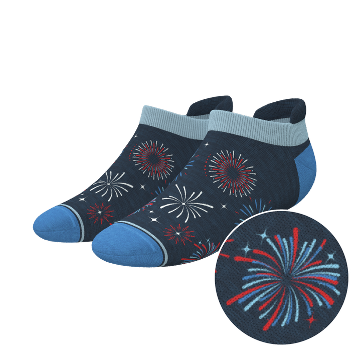 The Pyrotecnips | Naughty Fireworks Heel Hammock™ Ankle Socks