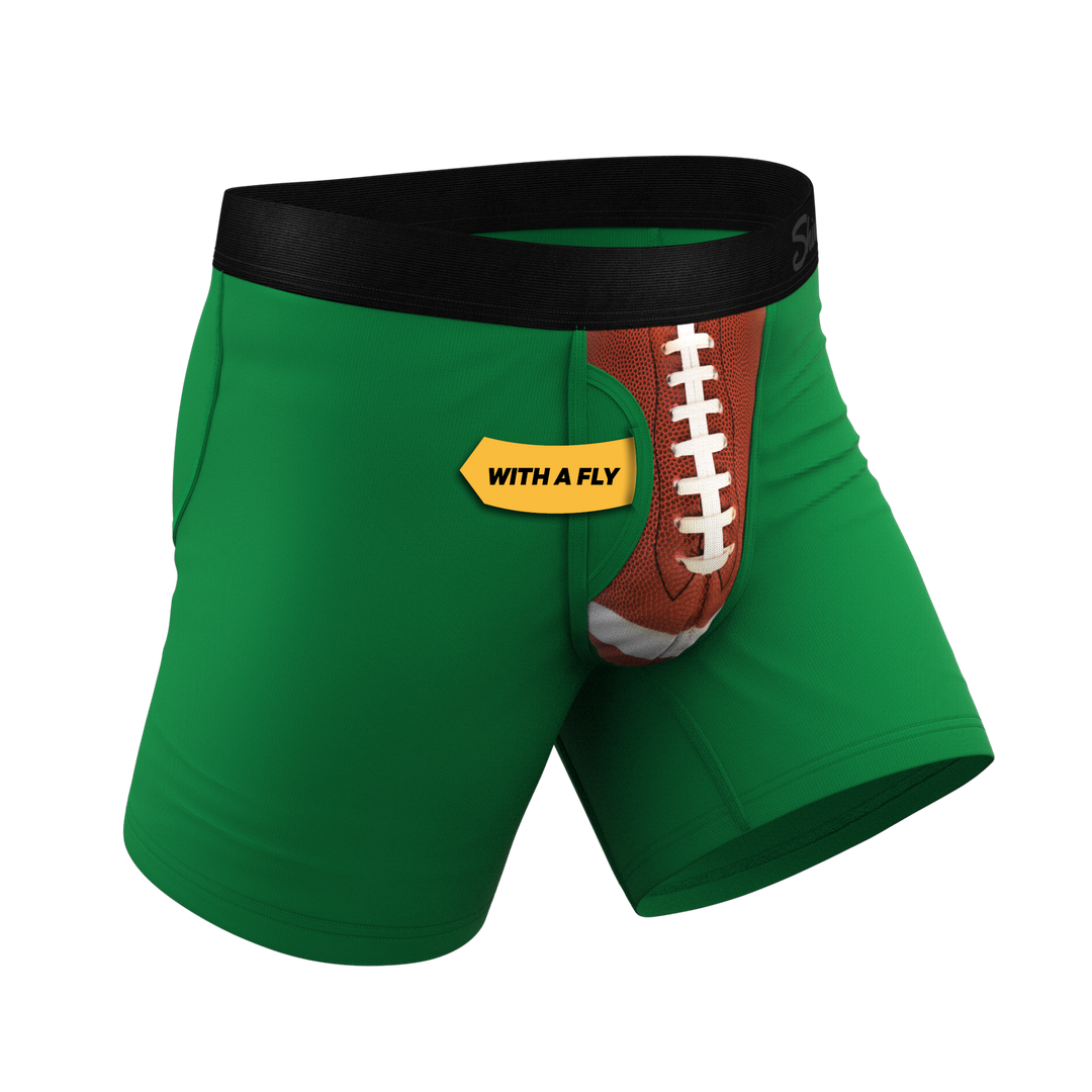 The Quarterback Sack Football Ball Hammock® Pouch Underwear with Fly