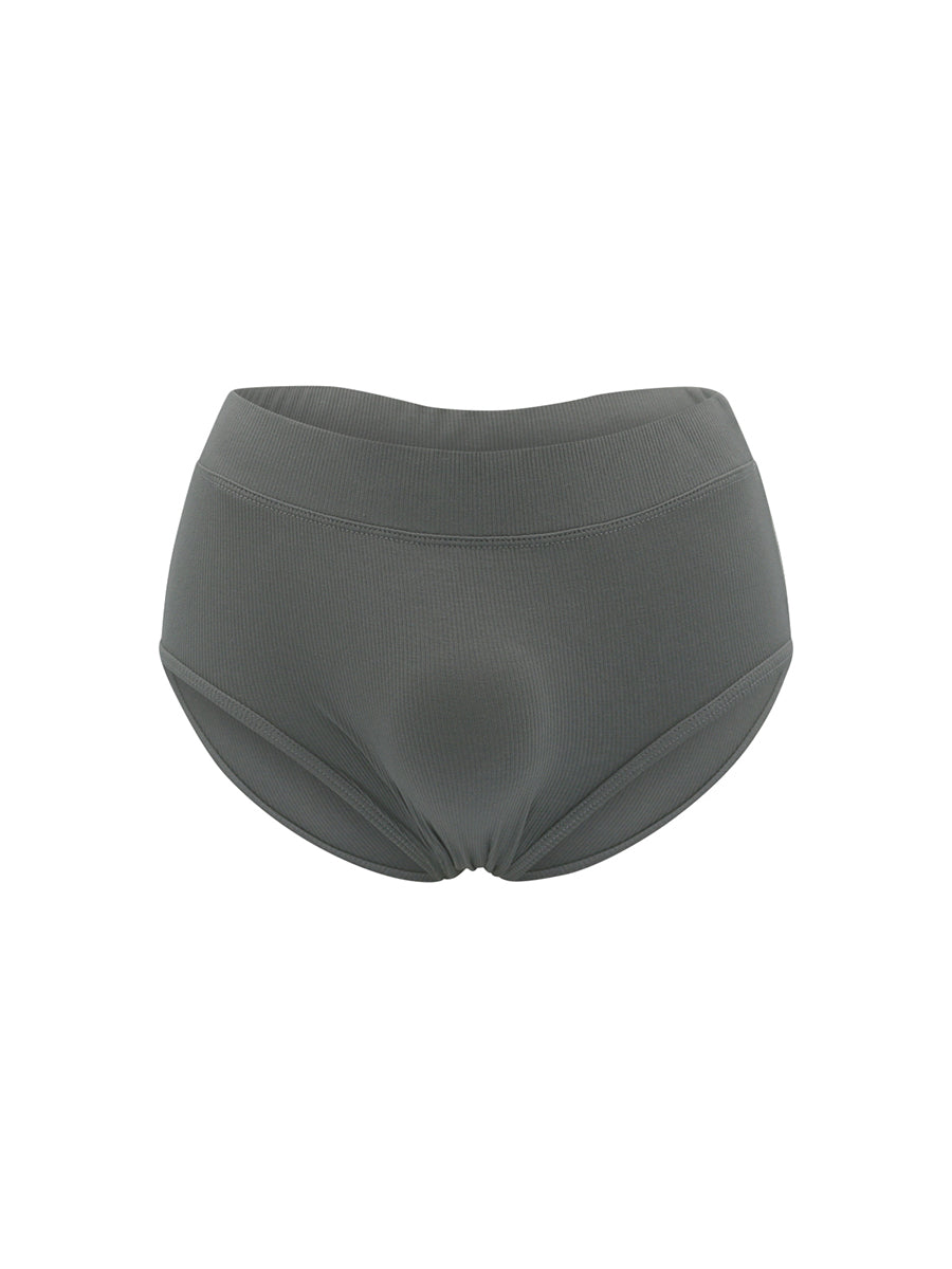 Body Aware Everyday Ribbed Brief in grey – men's baby rib seamless everyday underwear brief