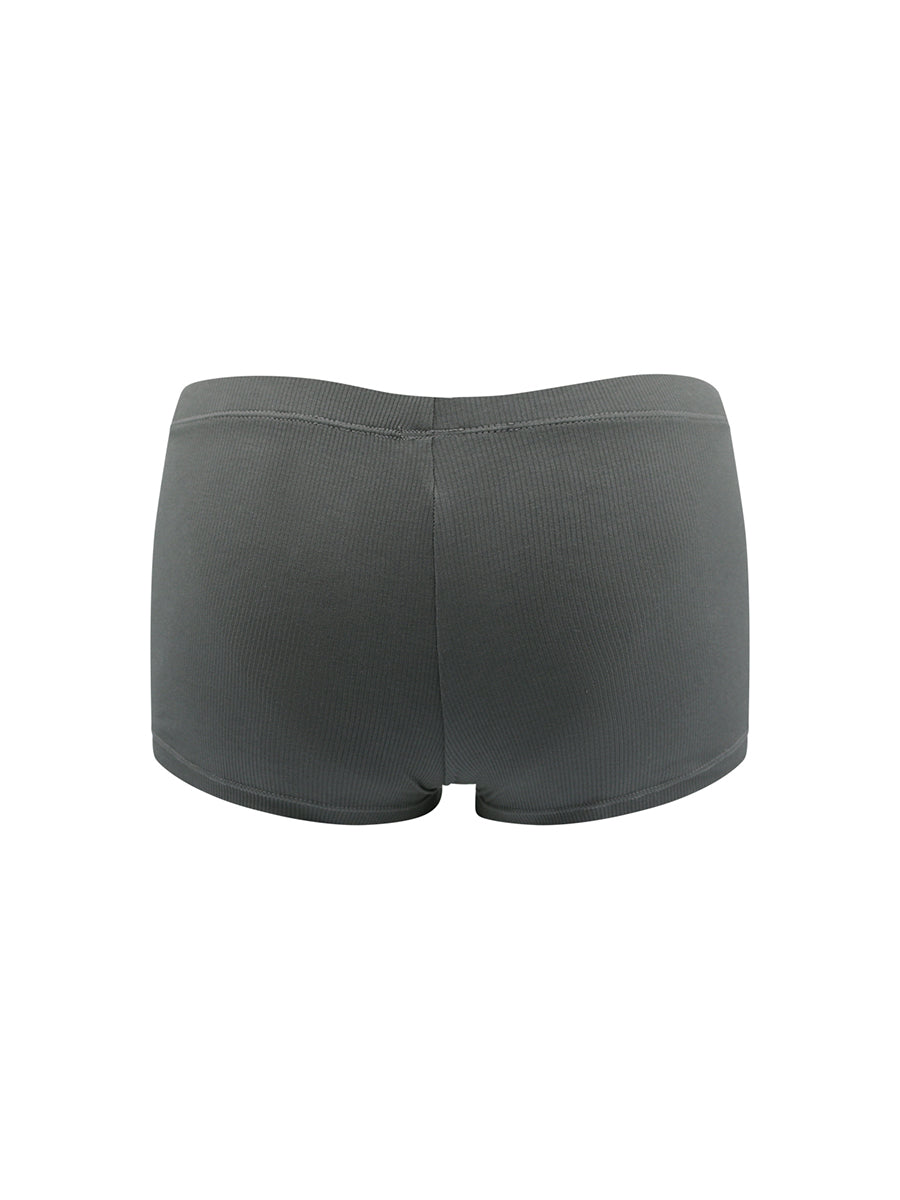 Body Aware Everyday Ribbed Trunks in grey – men's baby rib stretch trunk underwear