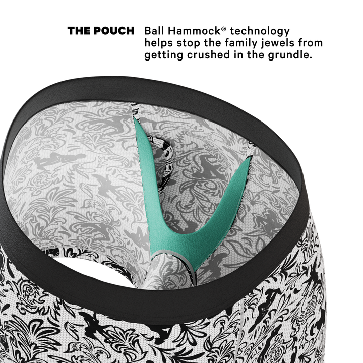 The Racy & Lacy | Provocative Lace Print Ball Hammock® Pouch Underwear With Fly