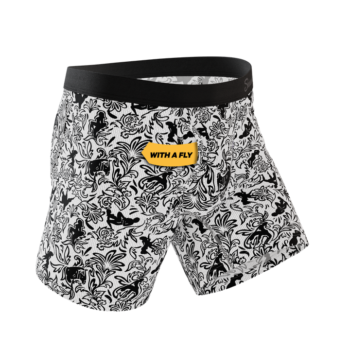 The Racy & Lacy | Provocative Lace Print Ball Hammock® Pouch Underwear With Fly