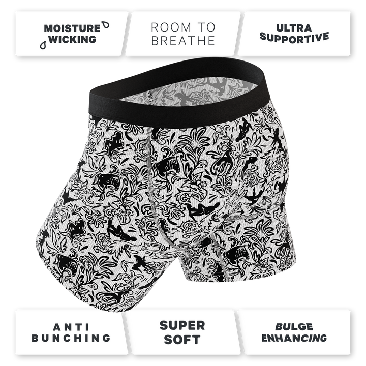 The Racy & Lacy | Provocative Lace Print Ball Hammock® Pouch Underwear With Fly