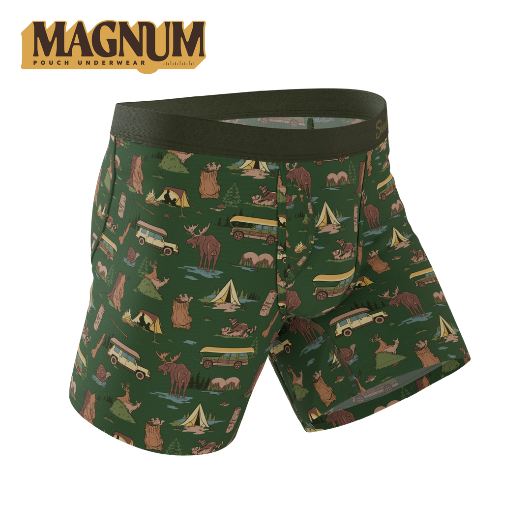 Shinesty The Really Happy Camper camping Ball Hammock Magnum Big Pouch – men's camping big pouch boxer