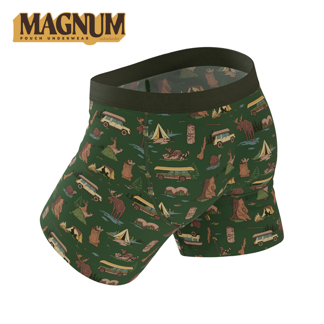 Shinesty The Really Happy Camper camping Ball Hammock Magnum Big Pouch – men's camping big pouch boxer