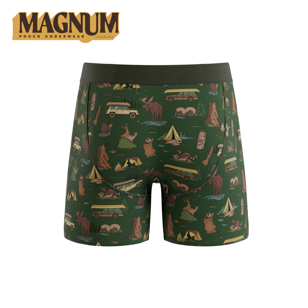 Shinesty The Really Happy Camper camping Ball Hammock Magnum Big Pouch – men's camping big pouch boxer