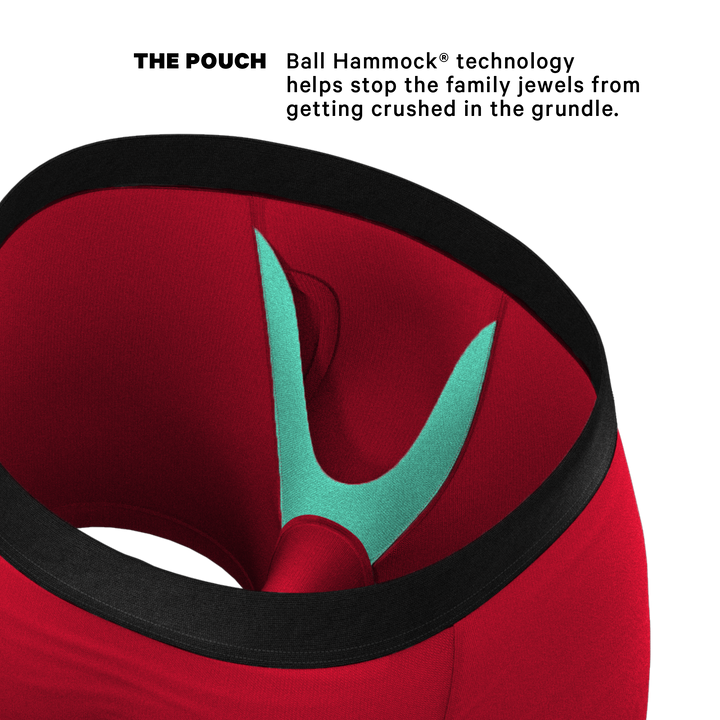 The Red Dress Effect: Solid Red Boxer Briefs with Ball Hammock® Pouch & Fly