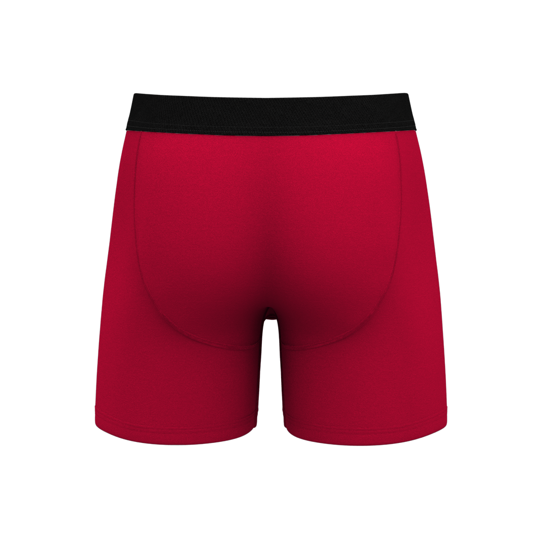 The Red Dress Effect: Solid Red Boxer Briefs with Ball Hammock® Pouch & Fly