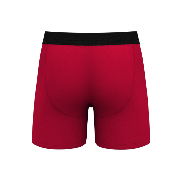 The Red Dress Effect: Solid Red Boxer Briefs with Ball Hammock® Pouch & Fly