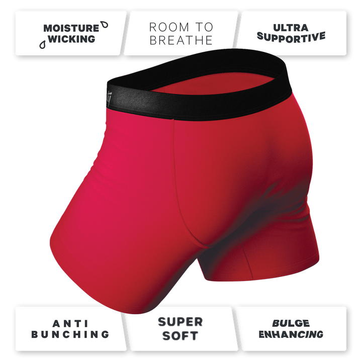 Shinesty "The Red Velvet" Dark Red Ball Hammock® Pouch Underwear