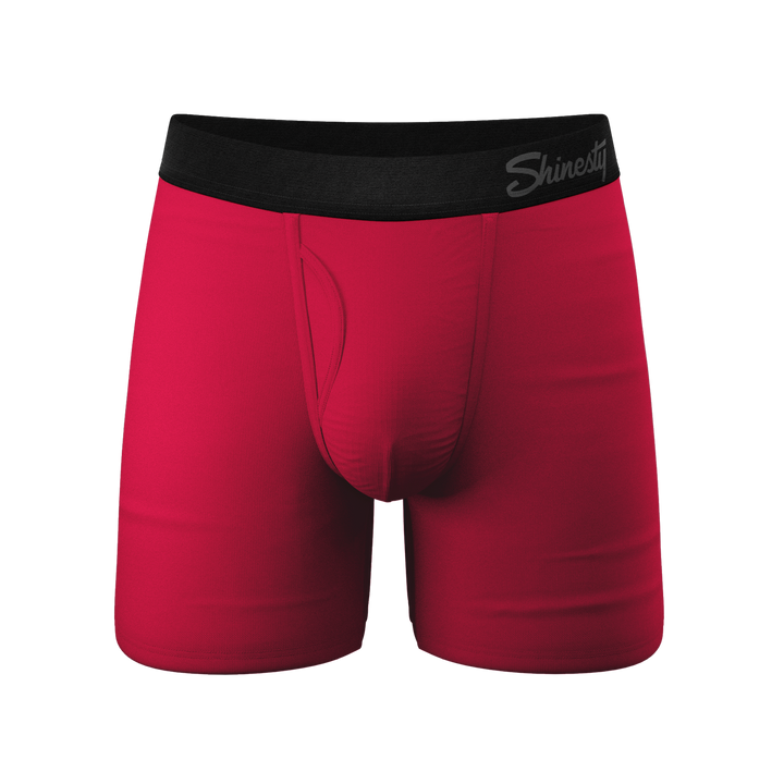 The Red Velvet Ball Hammock® Pouch Underwear with Fly | Dark Red Boxer Briefs