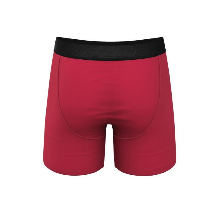 The Red Velvet Ball Hammock® Pouch Underwear with Fly | Dark Red Boxer Briefs