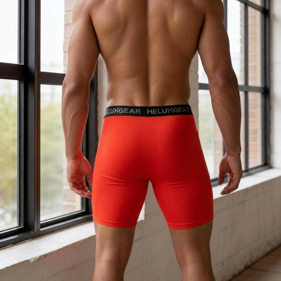 Helux Gear Microfiber Boxer Brief 2nd Edition in Red – men's TENCEL anatomical pouch boxer brief